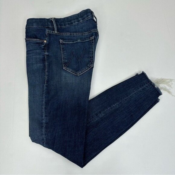 Mother Women's‎ Looker Ankle Fray Girl Crush Raw Hem Designer Jeans W26-28/L26 - Picture 2 of 11
